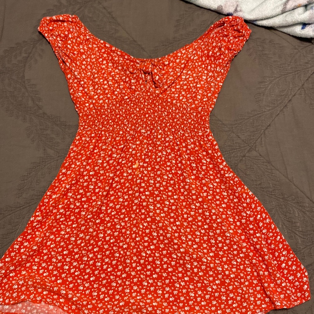 mini off the shoulder red dress size medium